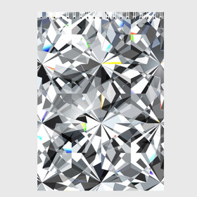 Скетчбук с принтом Бриллиантовое мерцание в Новосибирске, 100% бумага
 | 48 листов, плотность листов — 100 г/м2, плотность картонной обложки — 250 г/м2. Листы скреплены сверху удобной пружинной спиралью | Тематика изображения на принте: diamond | facets | glitter | highlights | precious | shimmer | sto | абстракция | блеск | блики | бриллиантовое | геометрический | грани | графика | драгоценный | иллюстрация | искусство | камень | картинка | мерцание | мода