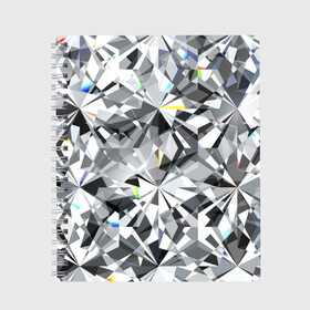 Тетрадь с принтом Бриллиантовое мерцание в Новосибирске, 100% бумага | 48 листов, плотность листов — 60 г/м2, плотность картонной обложки — 250 г/м2. Листы скреплены сбоку удобной пружинной спиралью. Уголки страниц и обложки скругленные. Цвет линий — светло-серый
 | Тематика изображения на принте: diamond | facets | glitter | highlights | precious | shimmer | sto | абстракция | блеск | блики | бриллиантовое | геометрический | грани | графика | драгоценный | иллюстрация | искусство | камень | картинка | мерцание | мода