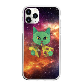 Чехол для iPhone 11 Pro Max матовый с принтом Космический Кот в Новосибирске, Силикон |  | cat | cosmic | galaxy | pizza | taco | в космосе | галактика | космос | кот | коты | пицца | тако