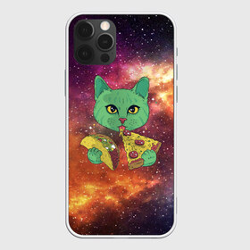 Чехол для iPhone 12 Pro Max с принтом Космический Кот в Новосибирске, Силикон |  | cat | cosmic | galaxy | pizza | taco | в космосе | галактика | космос | кот | коты | пицца | тако