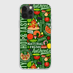 Чехол для iPhone 12 Pro Max с принтом Итальянская пицца в Новосибирске, Силикон |  | бекон | вкусная | волны | грибы | доля | еда | зелень | ингредиенты | искусство | италия | итальянская | ковёр | колбаса | кори | креветки | курица | лук | мясо | натуральная | оливки | орнамент | перец