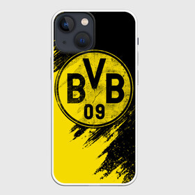 Чехол для iPhone 13 mini с принтом Боруссия Дортмунд в Новосибирске,  |  | borusse | borussia | borussia dortmund | bvb | dortmund | schwarzgelben | боруссия | боруссия дортмунд | бундеслига | германия | дортмунд | дортмундcкая боруссия | жёлто ченрые | форма | футбол | футболист | футбольная