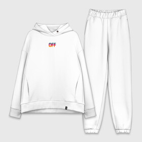 Женский костюм хлопок Oversize с принтом OFF и всё тут в Новосибирске,  |  | off | off white | vlone | white | yellow | бренды | желтый | линии | оф вайт