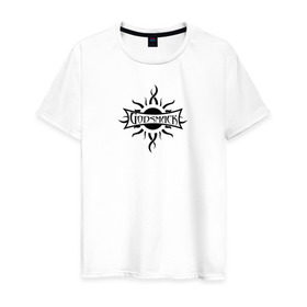 Мужская футболка хлопок с принтом Godsmack в Новосибирске, 100% хлопок | прямой крой, круглый вырез горловины, длина до линии бедер, слегка спущенное плечо. | alternative | godsmack | hard rock