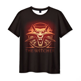 Мужская футболка 3D с принтом The Witcher в Новосибирске, 100% полиэфир | прямой крой, круглый вырез горловины, длина до линии бедер | wild hunt | арбалет | ведьмак 3 | геральт | дикая | магия | охота | сказка | сфера | фэнтези | цири