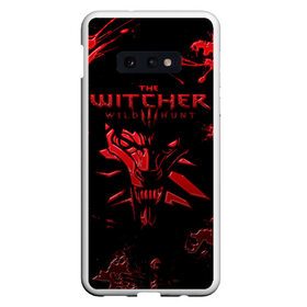 Чехол для Samsung S10E с принтом The Witcher 3 Wild Hunt в Новосибирске, Силикон | Область печати: задняя сторона чехла, без боковых панелей | wild hunt | арбалет | ведьмак 3 | геральт | дикая | магия | охота | сказка | сфера | фэнтези | цири