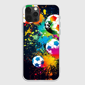Чехол для iPhone 12 Pro Max с принтом Футбольные мячи в Новосибирске, Силикон |  | ball | cov | football | leather | soccer | болельщик | брызги | графика | иллюстрация | картинка | кожа | краски | мода | мяч | покрытие | пятна | радуга | рисунок | сила | скорость | спорт | спортсмен | стиль | фанат | фон
