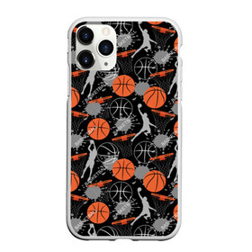 Чехол для iPhone 11 Pro матовый с принтом Basketball в Новосибирске, Силикон |  | Тематика изображения на принте: basket | basketball | баскетбол | баскетбольные | болельщик | бросок | брызги | графика | иллюстрация | капли | картинка | кляксы | кольцо | мода | мячи | надпись | прыжок | рисунок | сетка | сила | скорость