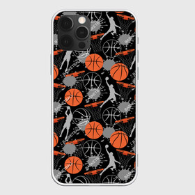 Чехол для iPhone 12 Pro Max с принтом Basketball в Новосибирске, Силикон |  | Тематика изображения на принте: basket | basketball | баскетбол | баскетбольные | болельщик | бросок | брызги | графика | иллюстрация | капли | картинка | кляксы | кольцо | мода | мячи | надпись | прыжок | рисунок | сетка | сила | скорость