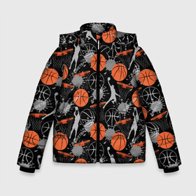 Зимняя куртка для мальчиков 3D с принтом Basketball в Новосибирске, ткань верха — 100% полиэстер; подклад — 100% полиэстер, утеплитель — 100% полиэстер | длина ниже бедра, удлиненная спинка, воротник стойка и отстегивающийся капюшон. Есть боковые карманы с листочкой на кнопках, утяжки по низу изделия и внутренний карман на молнии. 

Предусмотрены светоотражающий принт на спинке, радужный светоотражающий элемент на пуллере молнии и на резинке для утяжки | Тематика изображения на принте: basket | basketball | баскетбол | баскетбольные | болельщик | бросок | брызги | графика | иллюстрация | капли | картинка | кляксы | кольцо | мода | мячи | надпись | прыжок | рисунок | сетка | сила | скорость