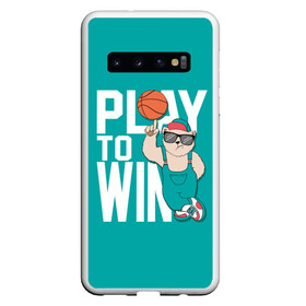 Чехол для Samsung Galaxy S10 с принтом Play to win в Новосибирске, Силикон | Область печати: задняя сторона чехла, без боковых панелей | баскетбол | баскетбольный | бейсболка | графика | животное | зелёный | играй | иллюстрация | картинка | комбинезон | кот | кроссовки | крутит | мода | мяч | на пальце | надпись | очки | победы | ради