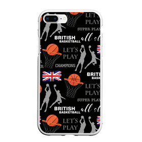 Чехол для iPhone 7Plus/8 Plus матовый с принтом British basketball в Новосибирске, Силикон | Область печати: задняя сторона чехла, без боковых панелей | англия | баскетбол | баскетбольные | болельщик | британия | британский | бросок | графика | держава | игра | иллюстрация | картинка | кольцо | мода | мячи | надпи | прыжок | рисунок | сетка | сила