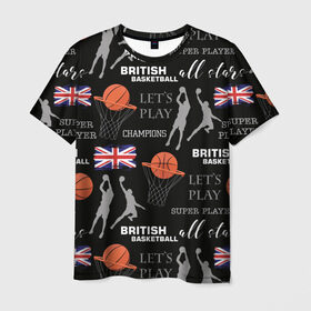 Мужская футболка 3D с принтом British basketball в Новосибирске, 100% полиэфир | прямой крой, круглый вырез горловины, длина до линии бедер | англия | баскетбол | баскетбольные | болельщик | британия | британский | бросок | графика | держава | игра | иллюстрация | картинка | кольцо | мода | мячи | надпи | прыжок | рисунок | сетка | сила