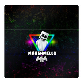 Магнитный плакат 3Х3 с принтом Marshmello в Новосибирске, Полимерный материал с магнитным слоем | 9 деталей размером 9*9 см | christopher | comstock | dj | dotcom | friends | marshmallow | marshmello | usa | диджей | друзья | комсток | крис | маршмэллоу | продюсер | сша