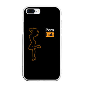 Чехол для iPhone 7Plus/8 Plus матовый с принтом Pornhub (neon girl) в Новосибирске, Силикон | Область печати: задняя сторона чехла, без боковых панелей | brazzers | видео | девушка | любовь | неон | свечение | силуэт | фигура | хаб | чувства