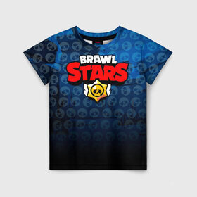Детская футболка 3D с принтом BRAWL STARS в Новосибирске, 100% гипоаллергенный полиэфир | прямой крой, круглый вырез горловины, длина до линии бедер, чуть спущенное плечо, ткань немного тянется | brawl stars | brawl stars сервер | браво старс | игра brawl stars | персонажи brawl stars.