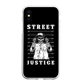 Чехол для iPhone XS Max матовый с принтом Street justice в Новосибирске, Силикон | Область печати: задняя сторона чехла, без боковых панелей | justice | s | skeleton | skull | street | банда | бандана | бандит | бейсболка | графика | иллюстрация | картинка | мода | надпись | оружие | пистолеты | платок | револьверы | рисунок | символ | скелет | справедливость