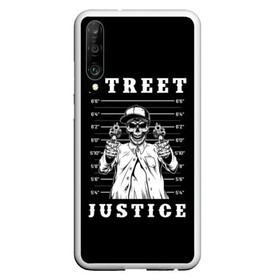 Чехол для Honor P30 с принтом Street justice в Новосибирске, Силикон | Область печати: задняя сторона чехла, без боковых панелей | justice | s | skeleton | skull | street | банда | бандана | бандит | бейсболка | графика | иллюстрация | картинка | мода | надпись | оружие | пистолеты | платок | револьверы | рисунок | символ | скелет | справедливость