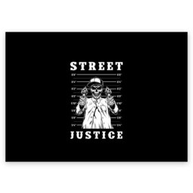 Поздравительная открытка с принтом Street justice в Новосибирске, 100% бумага | плотность бумаги 280 г/м2, матовая, на обратной стороне линовка и место для марки
 | Тематика изображения на принте: justice | s | skeleton | skull | street | банда | бандана | бандит | бейсболка | графика | иллюстрация | картинка | мода | надпись | оружие | пистолеты | платок | револьверы | рисунок | символ | скелет | справедливость