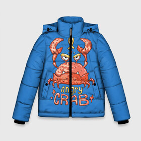 Зимняя куртка для мальчиков 3D с принтом Hungry crab в Новосибирске, ткань верха — 100% полиэстер; подклад — 100% полиэстер, утеплитель — 100% полиэстер | длина ниже бедра, удлиненная спинка, воротник стойка и отстегивающийся капюшон. Есть боковые карманы с листочкой на кнопках, утяжки по низу изделия и внутренний карман на молнии. 

Предусмотрены светоотражающий принт на спинке, радужный светоотражающий элемент на пуллере молнии и на резинке для утяжки | Тематика изображения на принте: angry | crab | gloomy | hungry | ocean | red | sea | sign | stars | water | вода | голодный | графика | детский | звезды | злой | знак | иллюстрация | картинка | краб | красный | мода | море | морские | надпись | океан | рисунок | рыба