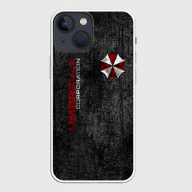 Чехол для iPhone 13 mini с принтом Umbrella corporation в Новосибирске,  |  | Тематика изображения на принте: biohazard | evil | project alice | r.p.d | resident | амбрелла | вирус g | вирус т | грандж | зомби | зонт | йовович | клэр | леон | милла | обитель зла | умбрелла | элис