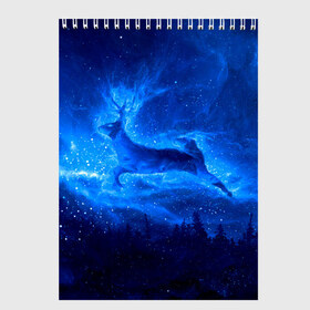 Скетчбук с принтом Северный олень в Новосибирске, 100% бумага
 | 48 листов, плотность листов — 100 г/м2, плотность картонной обложки — 250 г/м2. Листы скреплены сверху удобной пружинной спиралью | 2020 | deer | new year | winter | волшебство | звезды | зима | космос | лес | небо | новый год | ночь | олени | олень | охота | подарок | природа | рождество | с новым годом | сhristmas | север | северное сияние | синяя
