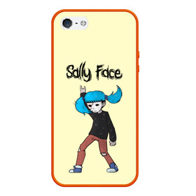 Чехол для iPhone 5/5S матовый с принтом Sally Face в Новосибирске, Силикон | Область печати: задняя сторона чехла, без боковых панелей | blue | diane | face | fisher | gizmo | henry | johnson | killer | larry | sally | генри | гизмо | джонсон | диана | ларри | лицо | салли | фейс | фишер
