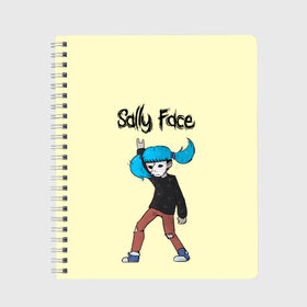 Тетрадь с принтом Sally Face в Новосибирске, 100% бумага | 48 листов, плотность листов — 60 г/м2, плотность картонной обложки — 250 г/м2. Листы скреплены сбоку удобной пружинной спиралью. Уголки страниц и обложки скругленные. Цвет линий — светло-серый
 | blue | diane | face | fisher | gizmo | henry | johnson | killer | larry | sally | генри | гизмо | джонсон | диана | ларри | лицо | салли | фейс | фишер