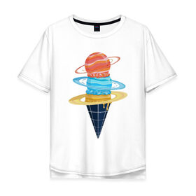 Мужская футболка хлопок Oversize с принтом Space Ice Cream в Новосибирске, 100% хлопок | свободный крой, круглый ворот, “спинка” длиннее передней части | earth | express | futurama | galaxy | ice cream | moon | nasa | planet | space | star | world | астронавт | вселенная | гагарин | галактика | еда | звезда | звезды | земля | космонавт | космос | луна | мир | мороженое | н | наса | небо | планета