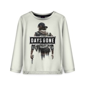 Детский лонгслив 3D с принтом Days Gone Poster в Новосибирске, 100% полиэстер | длинные рукава, круглый вырез горловины, полуприлегающий силуэт
 | Тематика изображения на принте: 2019 | days gone | game | poster | ps4 | zombie | жизнь после | зомби | игра