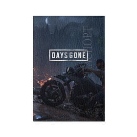 Обложка для паспорта матовая кожа с принтом Days Gone в Новосибирске, натуральная матовая кожа | размер 19,3 х 13,7 см; прозрачные пластиковые крепления | 2019 | days gone | game | poster | ps4 | zombie | жизнь после | зомби | игра