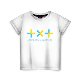 Детская футболка 3D с принтом TOMORROW X TOGETHER / TXT в Новосибирске, 100% гипоаллергенный полиэфир | прямой крой, круглый вырез горловины, длина до линии бедер, чуть спущенное плечо, ткань немного тянется | Тематика изображения на принте: bighit | blackpink | bts | girls’ generation | got7 | k pop | kpop | super junior | tomorrow x together | txt | к поп | кейпоп | корейская группа | корейская музыка
