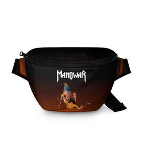 Поясная сумка 3D с принтом MANOWAR в Новосибирске,  |  | manowar | manowar 2019 | manowar warriors | manowar world | группа manowar | концерт manowar. | мановар