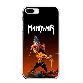 Чехол для iPhone 7Plus/8 Plus матовый с принтом MANOWAR в Новосибирске, Силикон | Область печати: задняя сторона чехла, без боковых панелей | manowar | manowar 2019 | manowar warriors | manowar world | группа manowar | концерт manowar. | мановар