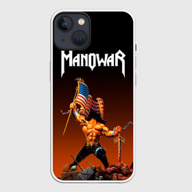 Чехол для iPhone 13 с принтом MANOWAR в Новосибирске,  |  | manowar | manowar 2019 | manowar warriors | manowar world | группа manowar | концерт manowar. | мановар