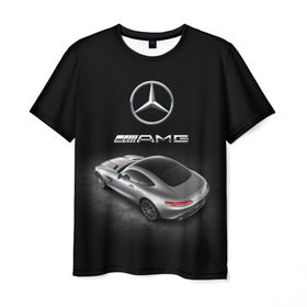Мужская футболка 3D с принтом Mercedes V8 Biturbo AMG в Новосибирске, 100% полиэфир | прямой крой, круглый вырез горловины, длина до линии бедер | amg | cool | design | mercedes | mercedes benz | motorsport | power | prestige | race | silver | sport car | status | автоспорт | гонка | дизайн | круто | мерседес | мощь | престиж | серебряный | спорткар | статус