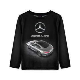 Детский лонгслив 3D с принтом Mercedes V8 Biturbo AMG в Новосибирске, 100% полиэстер | длинные рукава, круглый вырез горловины, полуприлегающий силуэт
 | amg | cool | design | mercedes | mercedes benz | motorsport | power | prestige | race | silver | sport car | status | автоспорт | гонка | дизайн | круто | мерседес | мощь | престиж | серебряный | спорткар | статус