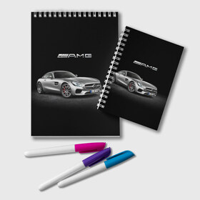 Блокнот с принтом Mercedes V8 Biturbo AMG в Новосибирске, 100% бумага | 48 листов, плотность листов — 60 г/м2, плотность картонной обложки — 250 г/м2. Листы скреплены удобной пружинной спиралью. Цвет линий — светло-серый
 | amg | cool | design | mercedes | mercedes benz | motorsport | power | prestige | race | silver | sport car | status | автоспорт | гонка | дизайн | круто | мерседес | мощь | престиж | серебряный | спорткар | статус