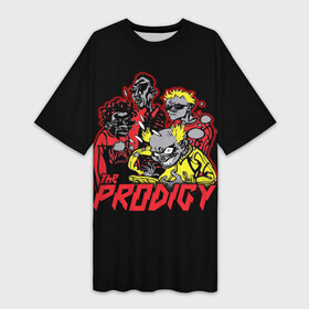 Платье-футболка 3D с принтом The Prodigy в Новосибирске,  |  | prodigy | the | бигбит | брейкбит | дарование | кит флинт | максим реалити | продиджи | синтипанк | техно | чудо