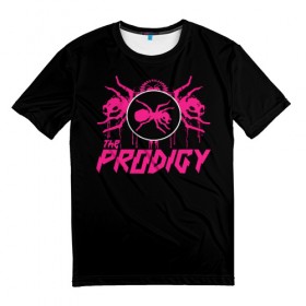 Мужская футболка 3D с принтом The Prodigy в Новосибирске, 100% полиэфир | прямой крой, круглый вырез горловины, длина до линии бедер | prodigy | the | бигбит | брейкбит | дарование | кит флинт | максим реалити | продиджи | синтипанк | техно | чудо