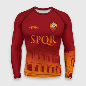 Мужской рашгард 3D с принтом Рома в Новосибирске,  |  | as roma | giallorossi | lupi | roma | romanista | волки | жёлто красные | италия | рома | серия а | форма | футбол | футболист | футбольная | футбольный клуб