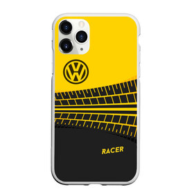 Чехол для iPhone 11 Pro Max матовый с принтом Volkswagen в Новосибирске, Силикон |  | racer | авто | автолюбитель. volkswagen | гонщик | желто черная | колесо | машина | след | фольксваген | шина