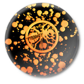 Значок с принтом The Prodigy в Новосибирске,  металл | круглая форма, металлическая застежка в виде булавки | Тематика изображения на принте: 