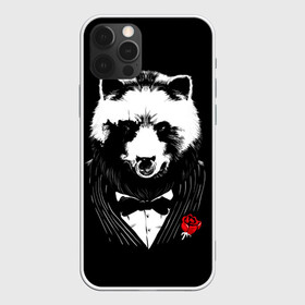 Чехол для iPhone 12 Pro с принтом Медведь авторитет в Новосибирске, силикон | область печати: задняя сторона чехла, без боковых панелей | authority | bear | go | авторитет | аль капоне | бабочка | в носу | взгляд | галстук | графика | дикий | животное | иллюстрация | картинка | кольцо | костюм | красная | крестный | мафия | медведь | мода | отец