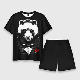 Мужской костюм с шортами 3D с принтом Медведь авторитет в Новосибирске,  |  | Тематика изображения на принте: authority | bear | go | авторитет | аль капоне | бабочка | в носу | взгляд | галстук | графика | дикий | животное | иллюстрация | картинка | кольцо | костюм | красная | крестный | мафия | медведь | мода | отец