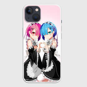 Чехол для iPhone 13 с принтом Re:Zero. Рем и Рам в Новосибирске,  |  | re zero | re:zero. жизнь с нуля в альтернативном мире | re:zero. жизнь с нуля в другом мире | rezero | аниме | манга | рем | рем и рам | эмилия