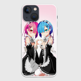 Чехол для iPhone 13 mini с принтом Re:Zero. Рем и Рам в Новосибирске,  |  | re zero | re:zero. жизнь с нуля в альтернативном мире | re:zero. жизнь с нуля в другом мире | rezero | аниме | манга | рем | рем и рам | эмилия