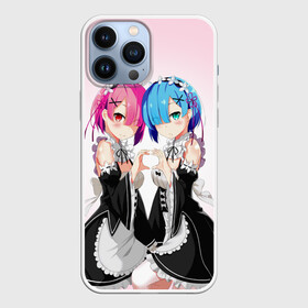 Чехол для iPhone 13 Pro Max с принтом Re:Zero. Рем и Рам в Новосибирске,  |  | re zero | re:zero. жизнь с нуля в альтернативном мире | re:zero. жизнь с нуля в другом мире | rezero | аниме | манга | рем | рем и рам | эмилия