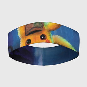 Повязка на голову 3D с принтом Detective Pikachu в Новосибирске,  |  | detective pikachu | pikachu | pokemon | детектив пикачу | пика | покемон