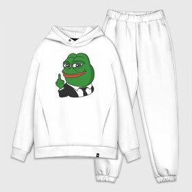 Мужской костюм хлопок OVERSIZE с принтом Pepe в Новосибирске,  |  | bad | dab | frog | good | kek | make pepe great again | pepe | sad | sad frog | vote for pepe | кек | лягушка | мем | мемы | пепе | со смыслом | фрог